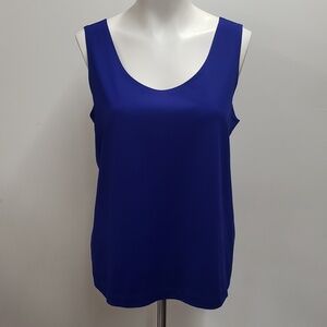 Chico’s Women's Microfeel Timeless Basic Tank Corsican Blue Size 3 (XL/16)